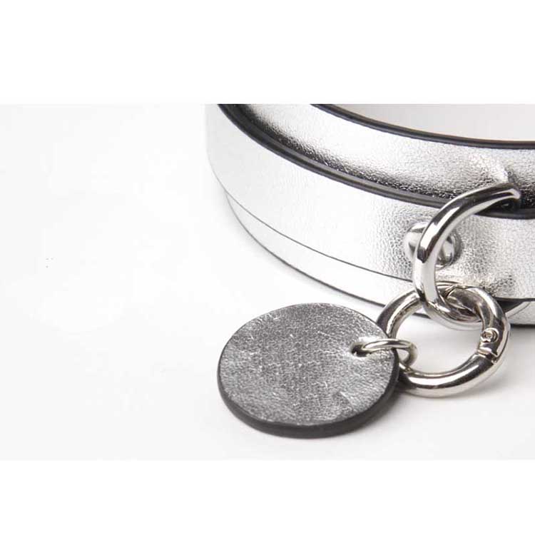 silver bondage collar