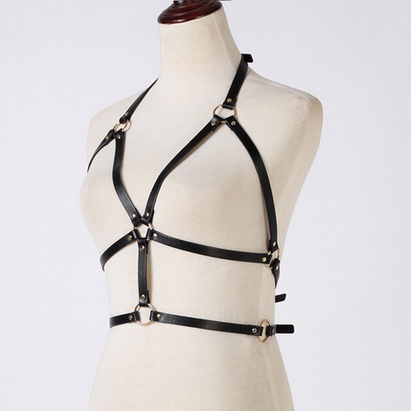 leather bra harness