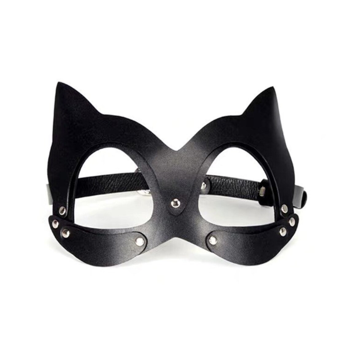 real leather cat mask